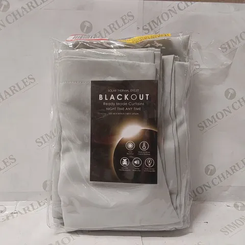BAGGED 100% SYNTHETIC BLACKOUT EYELET ROOM DARKENING THERMAL CURTAIN - 168 x 137cm