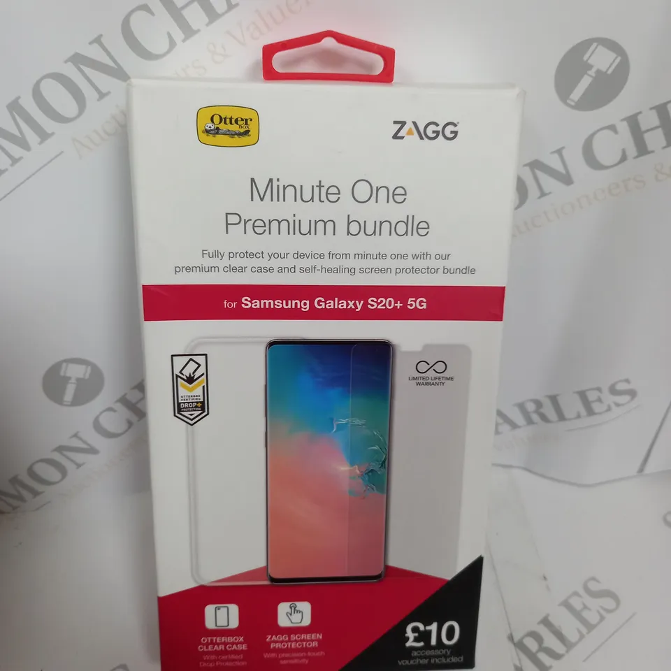 14 MINUTE ONE PREMIUM BUNDLE OF CLEAR CASE AND SELF HEALING SCEEN PROTECTOR FOR SAMSUNG GALAXY S20+ 5G