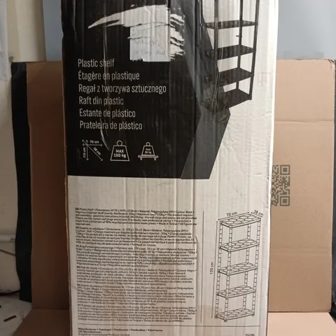 BOXED UNBRANDED PLASTIC SHELF IN BLACK