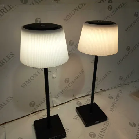 SFIXX SET OF 2 INDOOR OUTDOOR TOUCH TABLE LIGHTS BLACK