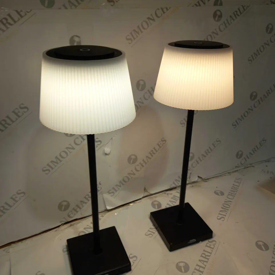 SFIXX SET OF 2 INDOOR OUTDOOR TOUCH TABLE LIGHTS BLACK