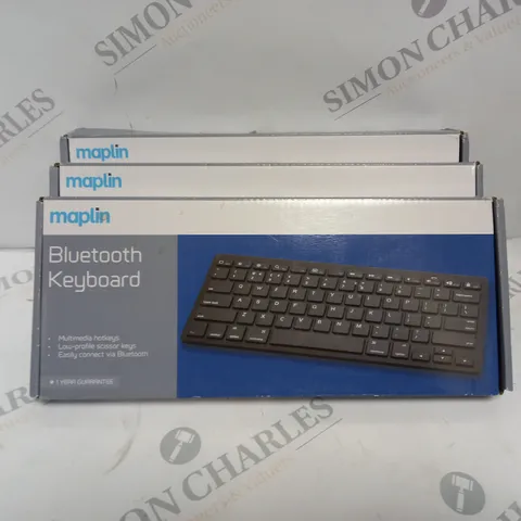 3 BOXED MAPLIN BLUETOOTH KEYBOARD
