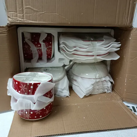 BOXED MALACASA 24PC CHRISTMAS DESIGN DINNER SET