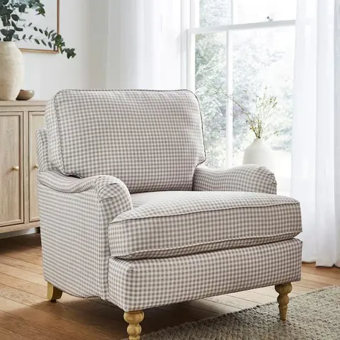 WISTERIA GINGHAM CHAIR NATURAL UNBOXED