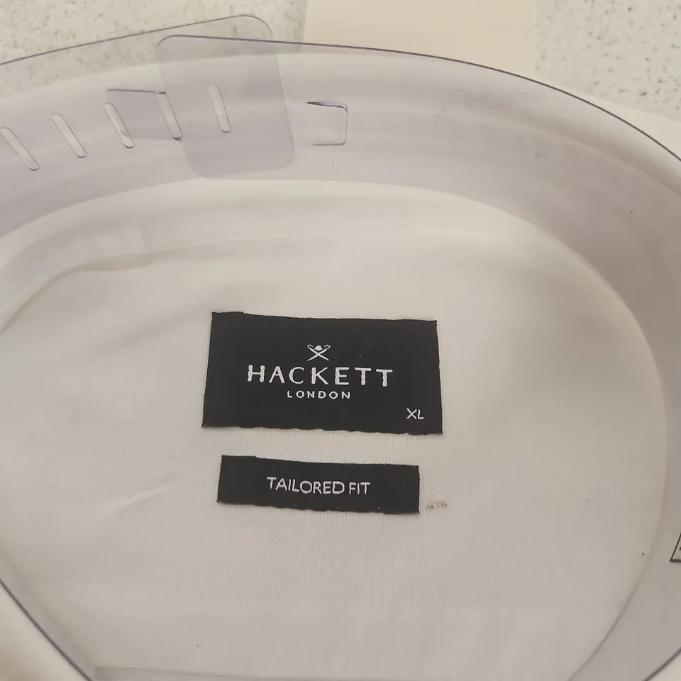 HACKETT LONDON WHITE DRESS SHIRT – TAILORED FIT, UK XL (SIZE XL)