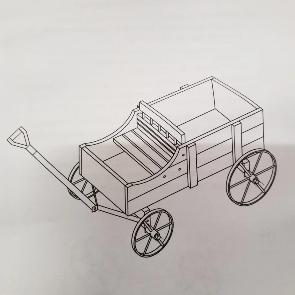 BOXED COSTWAY GARDEN PLANTER WAGON