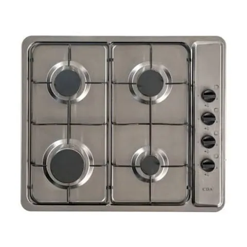 Boxed CDA 60CM 4 BURNER GAS HOB - STAINLESS STEEL COMPARE SKU: SCG060SS QUICKFIND CODE: 2060625