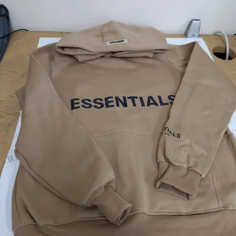 MEDIUM LIGHT BROWN ESSENTIALS HOODIE 