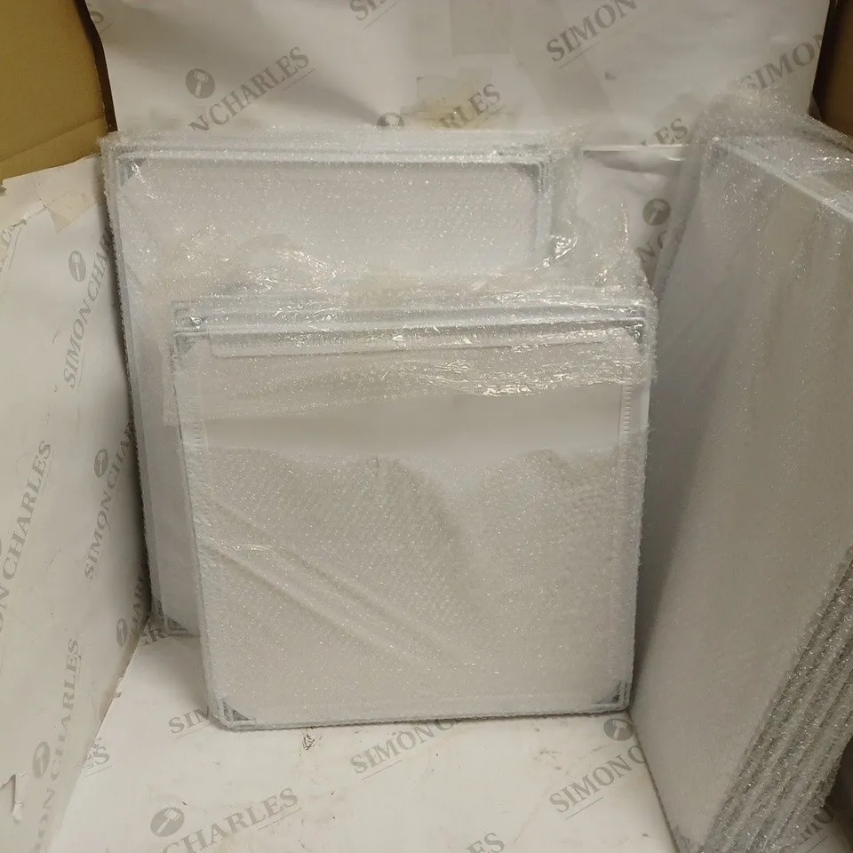 BOXED WHITE FRAME STORAGE SHELF. 