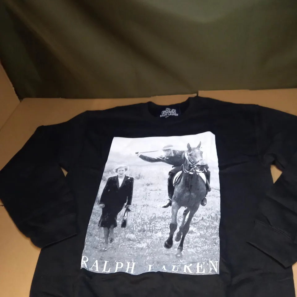 MENS POLO RALPH LAUREN JUMPER IN BLACK SIZE UNSPECIFIED