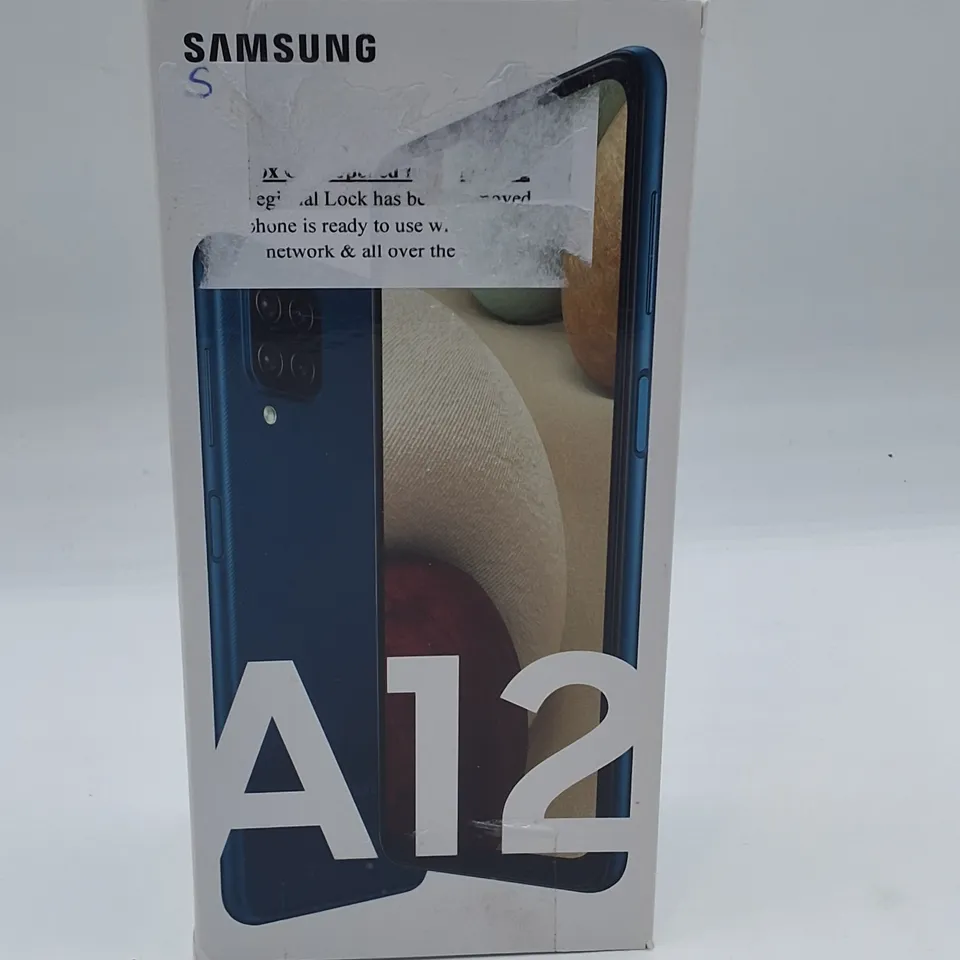 BOXED SAMSUNG GALAXY A12 64GB IN BLUE - SM-A125F