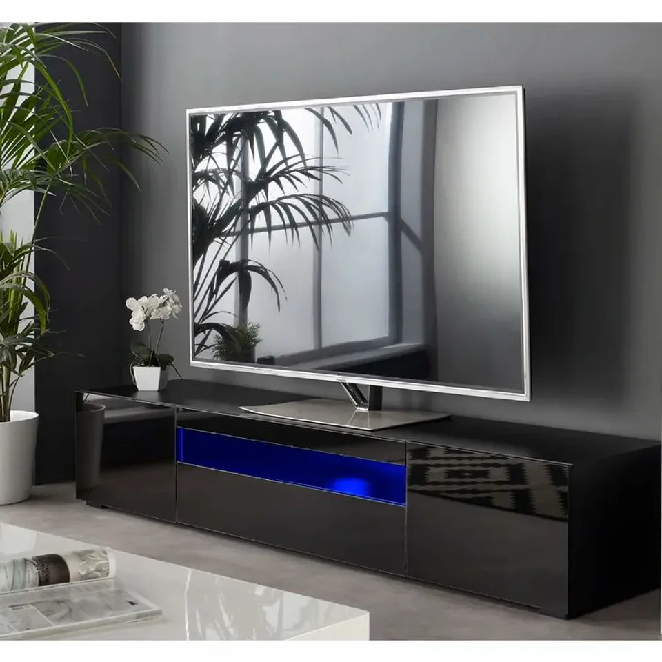 WOODVALE TV STAND FOR TVS UP TO 88" COLOUR BLACK 