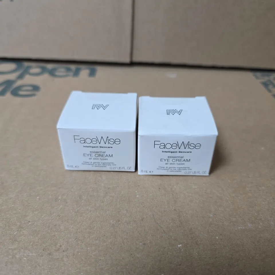 FACEWISE HYDRATING HYALURONIC ACID EYE CREAM – 2 X 8ML BOXES