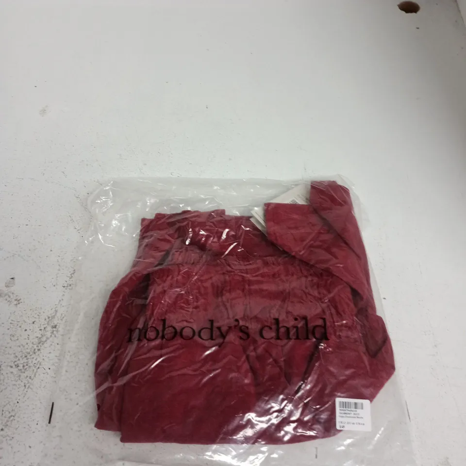 NOBODY'S CHILD JOPPA ELASTICATED SHORTS - RED, UK12 (EU40, USA8)