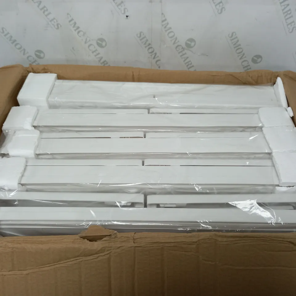 BOXED STORAGE UNIT ON WHEELS IN WHITE 
