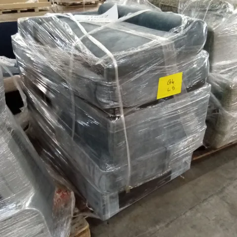 PALLET OF ASSORTED INCOMPLETE DESIGNER SOFAS AND UPHOLSTERY ITEMS