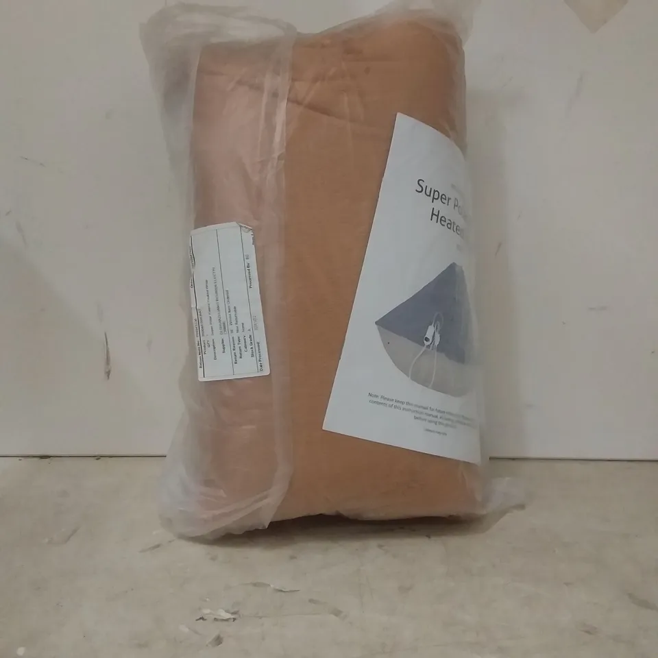 SUPER POLAR FLEECE HEATED BLANKET ( BROWN / BEIGE ) 