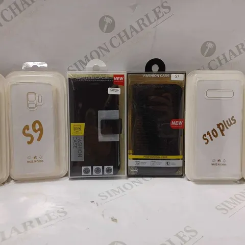 LOT OF APPROX 20 ASSORTED SAMSUNG GALAXY PHONE CASES IN VARIOUS STYLES AND COLOURS, SUITABLE FOR S7, S9+, S10 PLUS, ETC