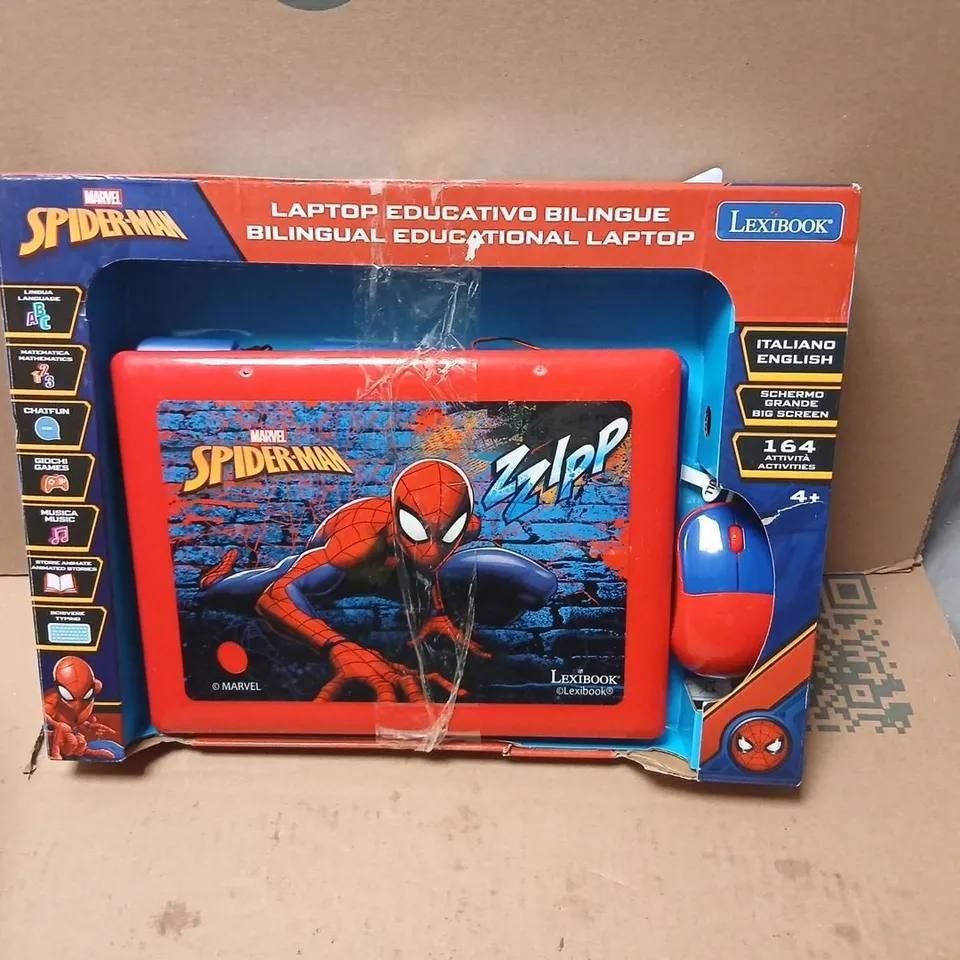 LEXIBOOK SPIDER-MAN BILINGUAL EDUCATIONAL LAPTOP – BOXED