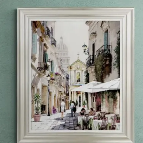 BOXED SUMMER STREET I BY RICHARD MACNEIL FRAMED PRINT // SIZE: H 71cm X W 61cm