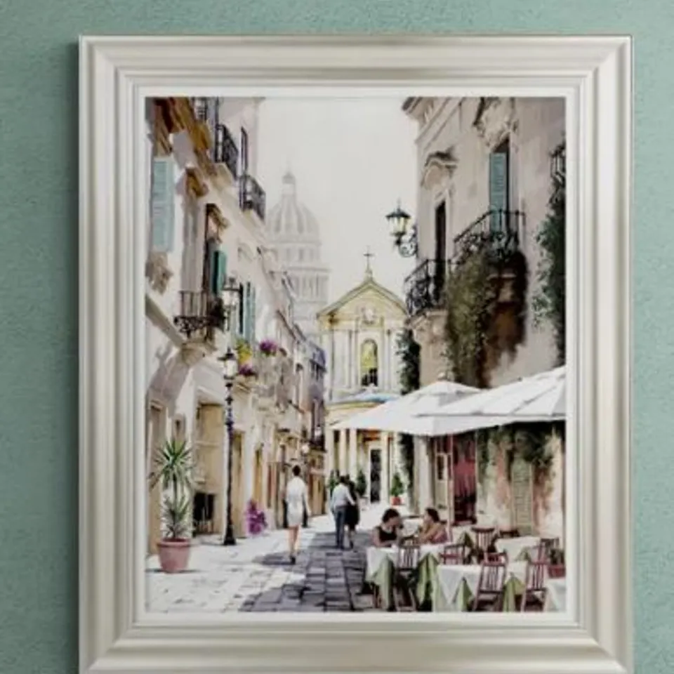 BOXED SUMMER STREET I BY RICHARD MACNEIL FRAMED PRINT // SIZE: H 71cm X W 61cm