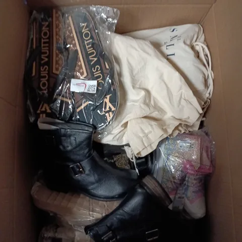 LARGE BOX OF APPROXIMATELY 15 ASSORTED CLOTHING ITEMS IN VARIOUS COLOURS, STYLES AND SIZES - COLLECTION ONLY