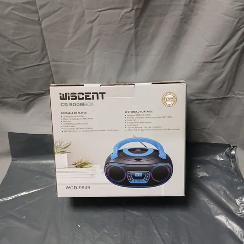 WISCENT CD BOOMBOX PORTABLE CD PLAYER – WCD-9949 (BLUE)