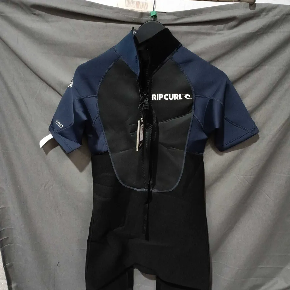 RIP CURL 2MM SPRING WETSUIT – SHORT SLEEVE, BLUE/BLACK – SIZE L 