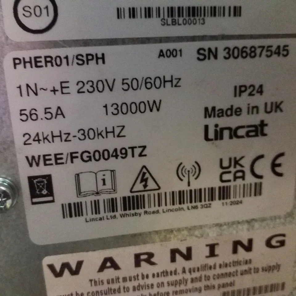 LINCAT PHER01 6 RING INDUCTION OVEN RANGE