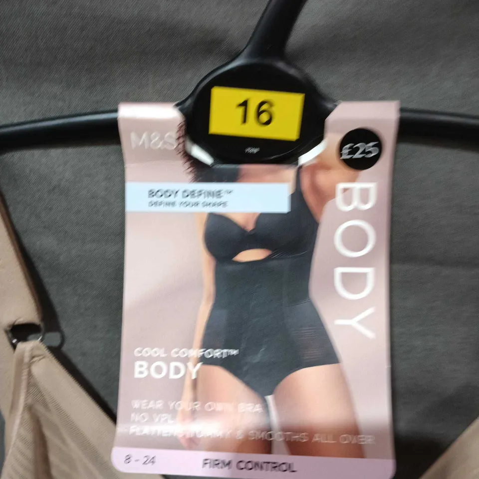 M&S BODY DEFINE FIRM CONTROL SHAPEWEAR BODYSUIT – NUDE, SIZE 8-24