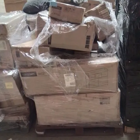 PALLET OF ASSORTED HOUSEHOLD GOODS AND PRODUCTS TO INCLUDE;DRAWER DRESSER,CLOTHES DRYING RACK,LADDER