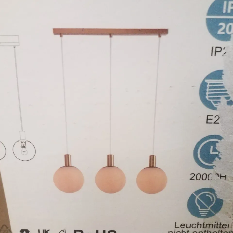 BOXED CBJKTX 3 LIGHT HANGING LAMP