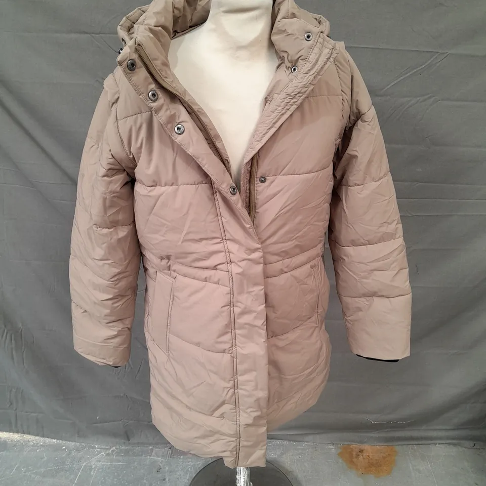 CENTIGRADE PADDED COAT WITH DETACHABLE SLEEVES- TAUPE SMALL
