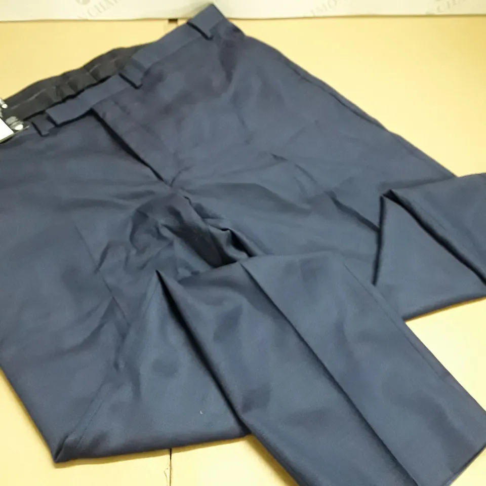 M&S SARTORIAL REGULAR FIT BLUE TROUSERS - W42 REG 31