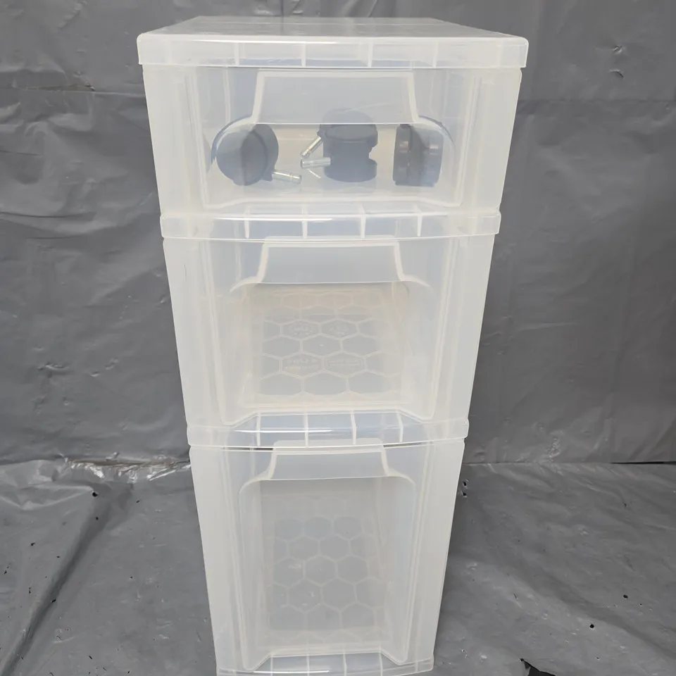 REALLY USEFUL BOX SLIMLINE STORAGE BOX 21 L TRANSPARENT 24 X 30 X 62 CM