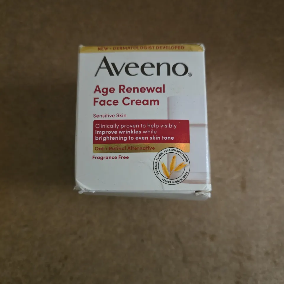 AVEENO AGE RENEWAL FACE CREAM – SENSITIVE SKIN, FRAGRANCE FREE