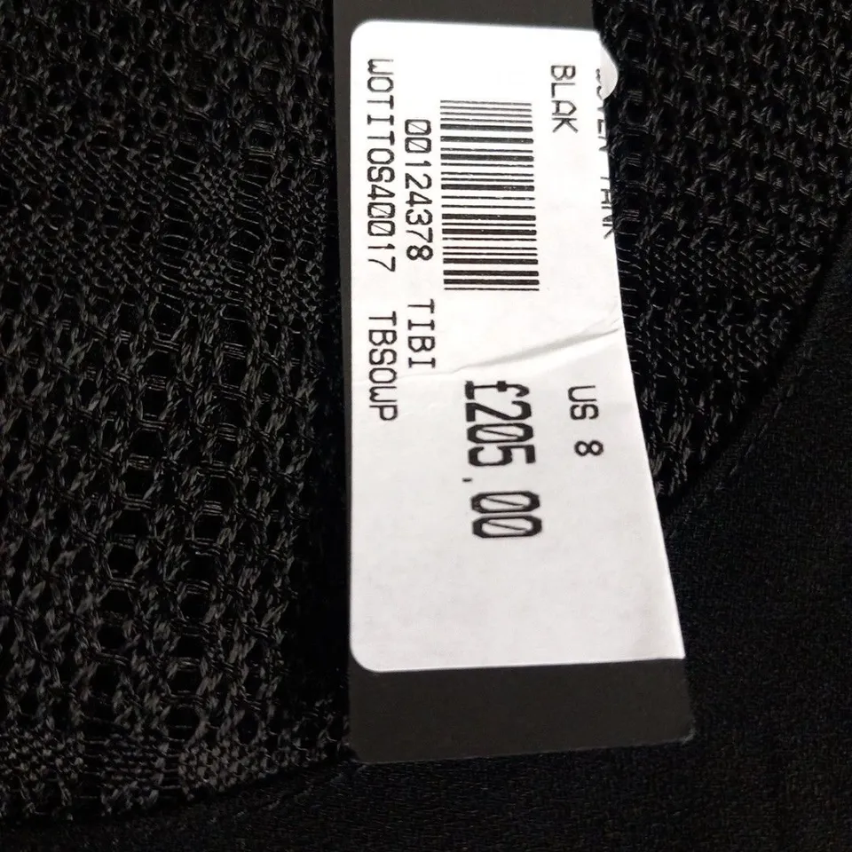 TIBI WOVEN TANK TOP BLACK SIZE US 8