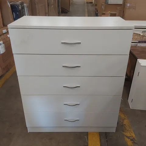 DESIGNER WOODEN 5-DRAWER CHEST OF DRAWERS