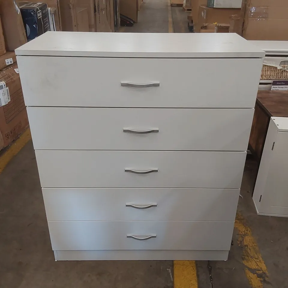 DESIGNER WOODEN 5-DRAWER CHEST OF DRAWERS