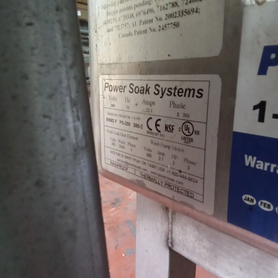 POWER SOAK DISHWASHING UNIT 