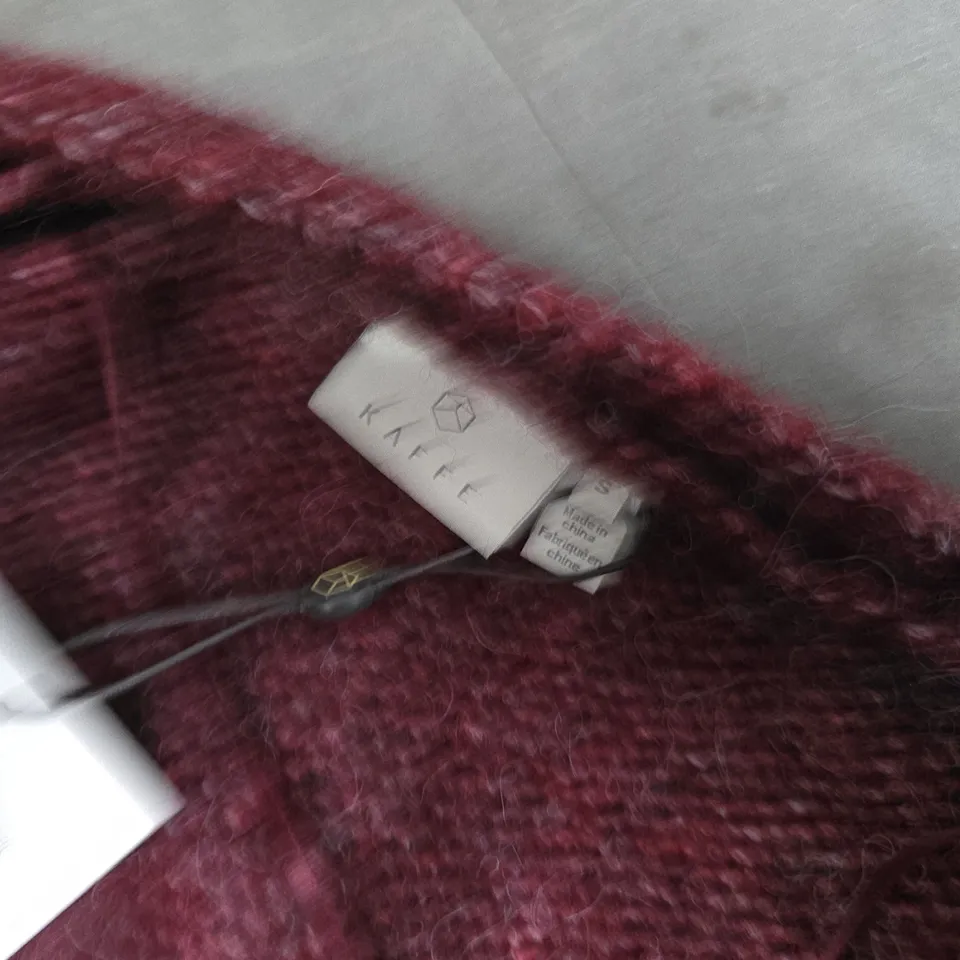 KAFFE KATRINA KNIT CARDIGAN IN WINDSOR WINE MELANGE - SMALL