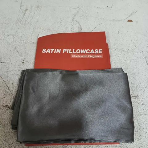SATIN SINGLE PILLOW CASE IN ASH GREY