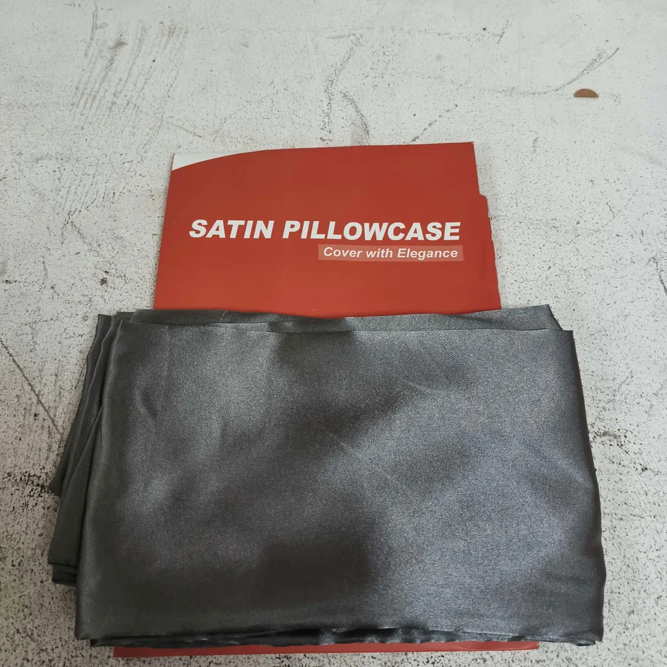 SATIN SINGLE PILLOW CASE IN ASH GREY