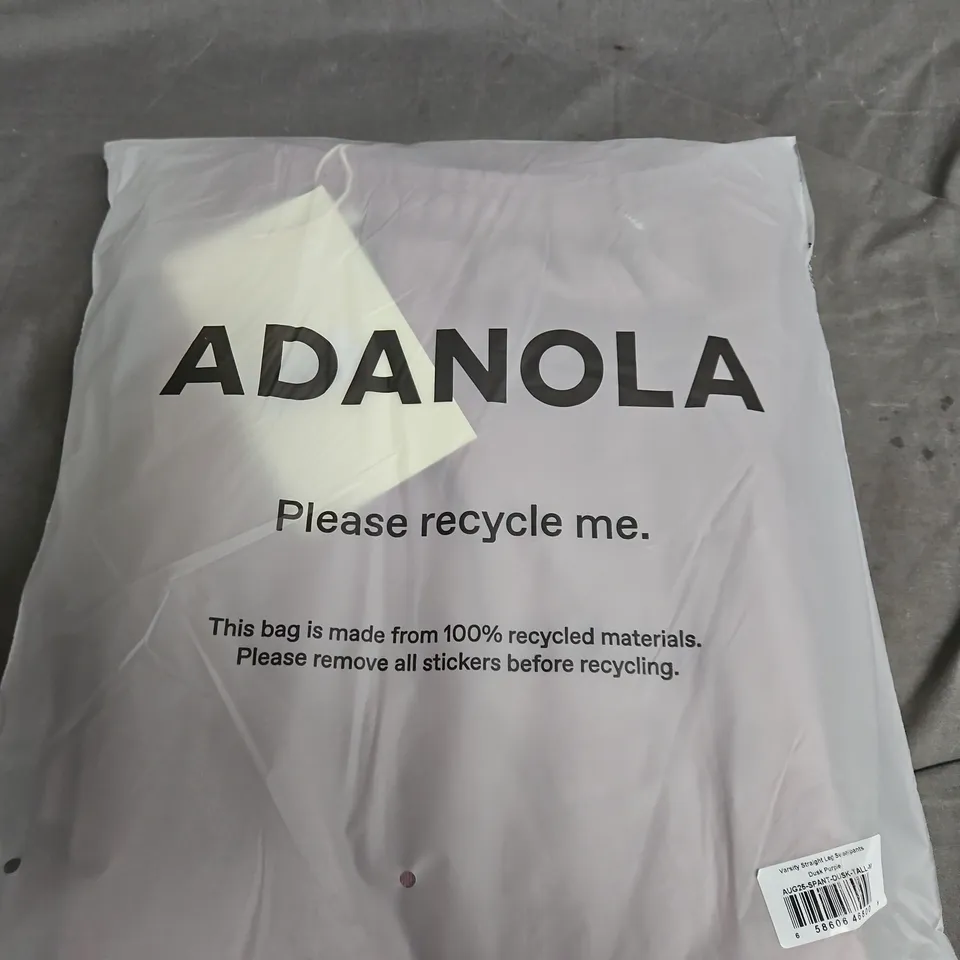 ADANOLA VARSITY STRAIGHT LEG SWEATPANTS – DUSK PURPLE – TALL – M