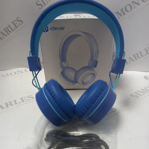 BOXED ICLEVER BLUE WIRELESS HEADPHONES