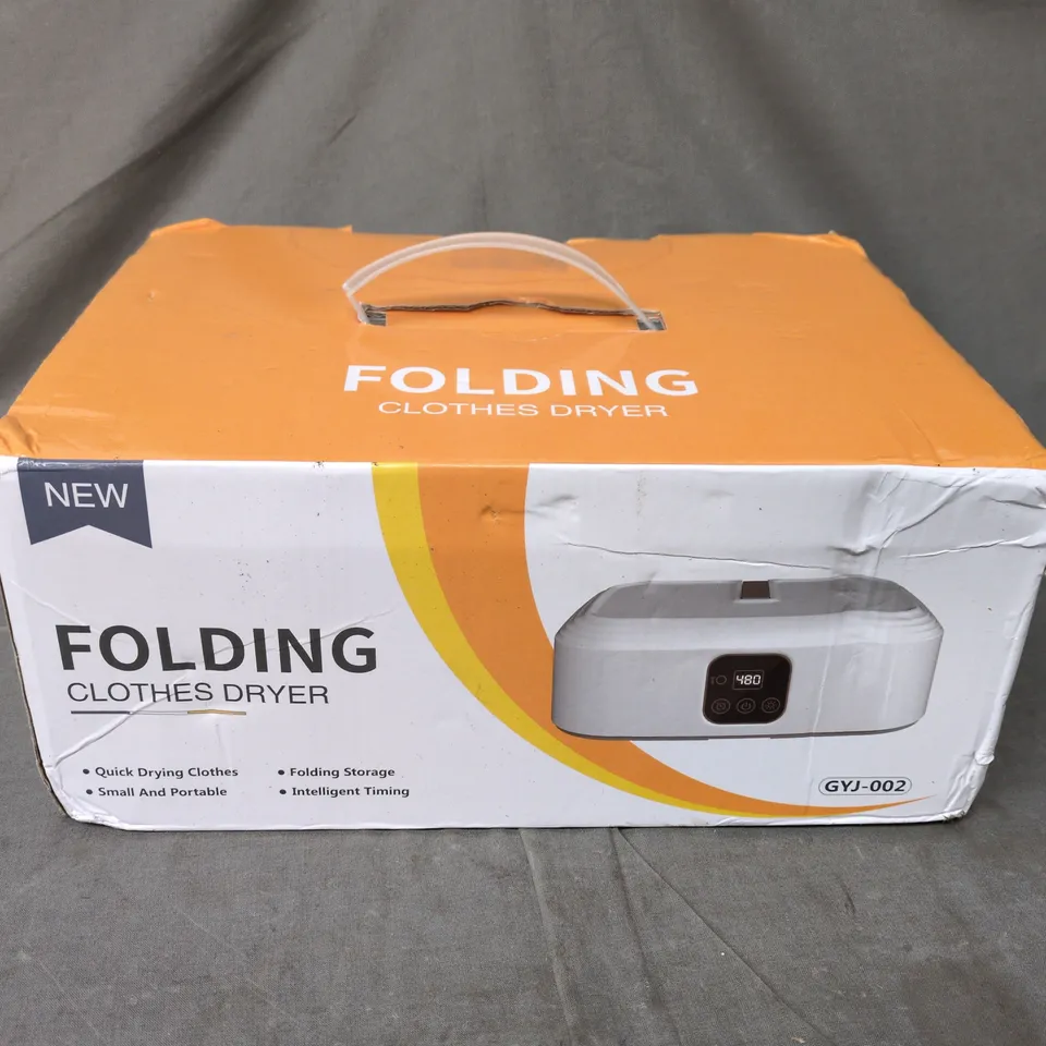 BOXED UNBRANDED GYJ-002 FOLDING CLOTHES DRYER