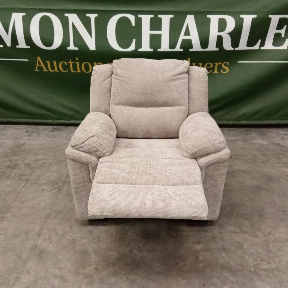 ALBION FABRIC MANUAL RECLINER ARMCHAIR - NATURAL RRP £479