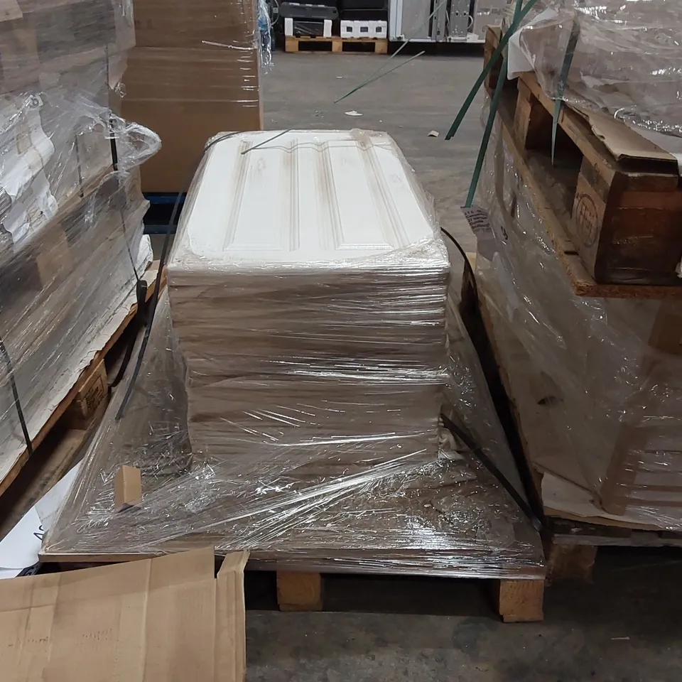 PALLET OF LARGE QUANTITY OF KITCHENS/BEDROOM REPLACEMENT CABINET DOOR/DRAWER/END PANELS IN ASSORTED SIZES