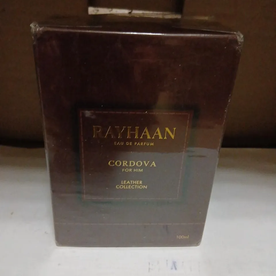 BOXED AND SEALED RAYHAAN CODOVA FOR HIM LEATHER COLLECTION EAU DE PARFUM 100ML