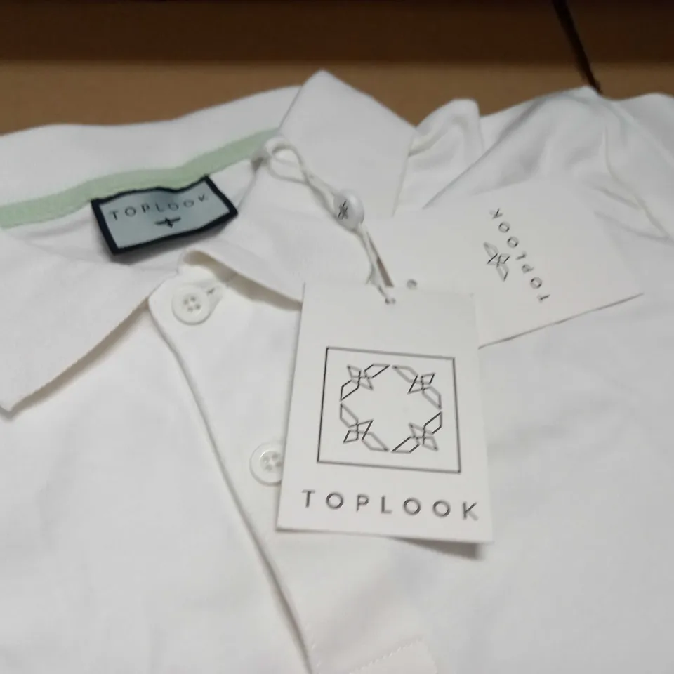 TOPLOOK MENS PANEL POLO SHIRT - M